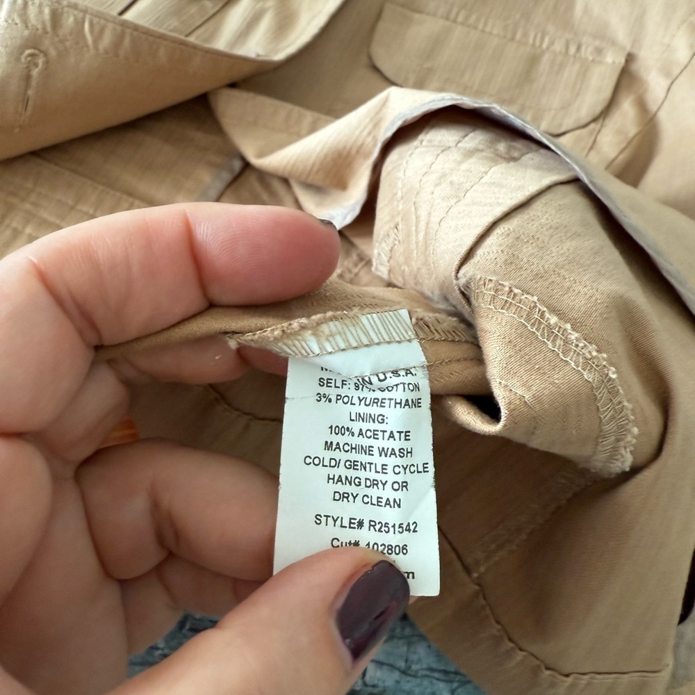 Trina Turk Tan Fitted Utility Jacket - Picture 8 of 11